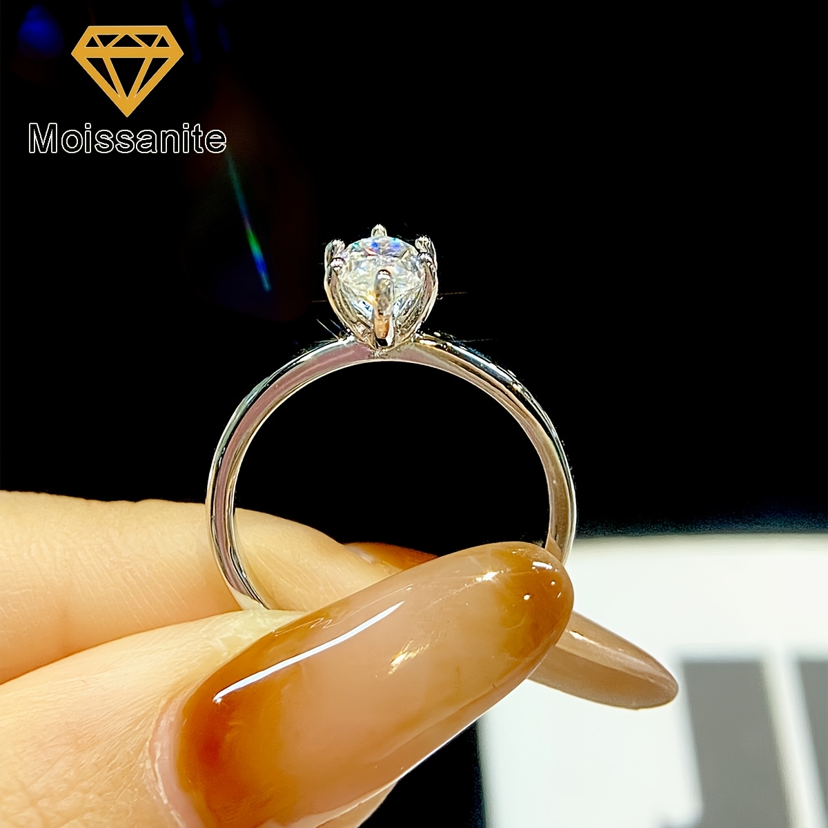 Women's 1Ct Marquise Moissanite Luxury Engagement Ring